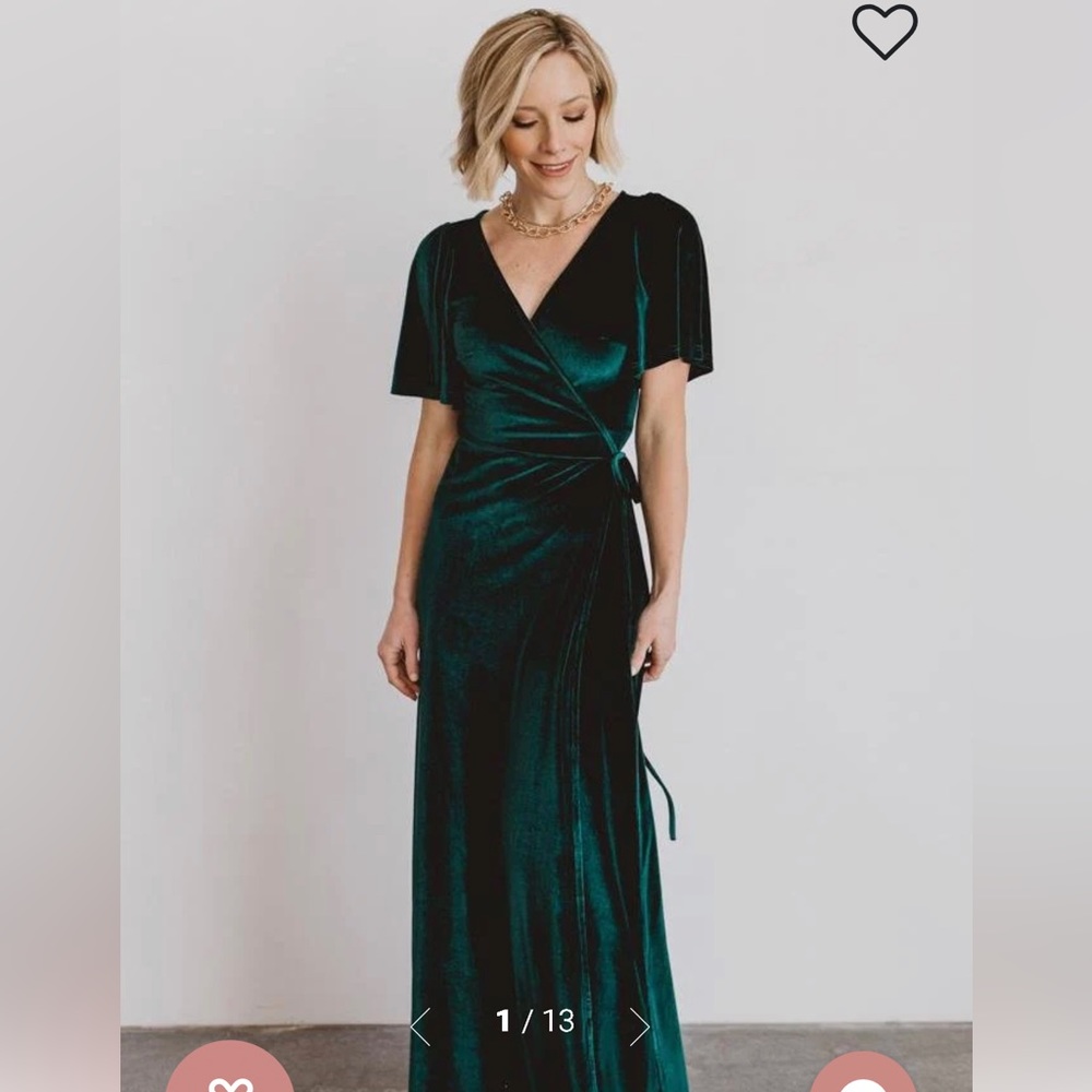 Baltic Born Meghan Wrap Dress, emerald green, size XL. NEW WITH TAGS